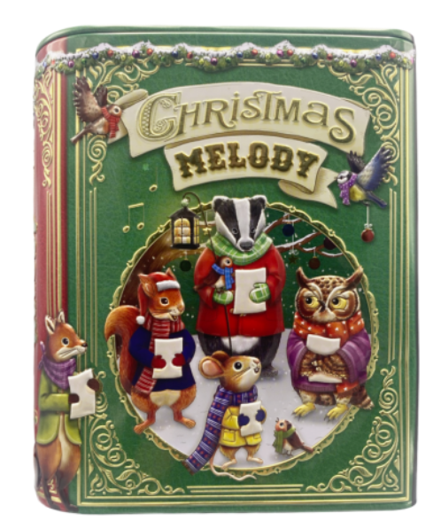 Kagedåse med skovens dyr grøn lille