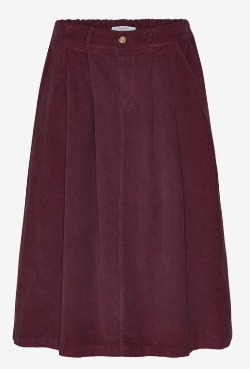 Amaze fløjls nederdel bordeaux