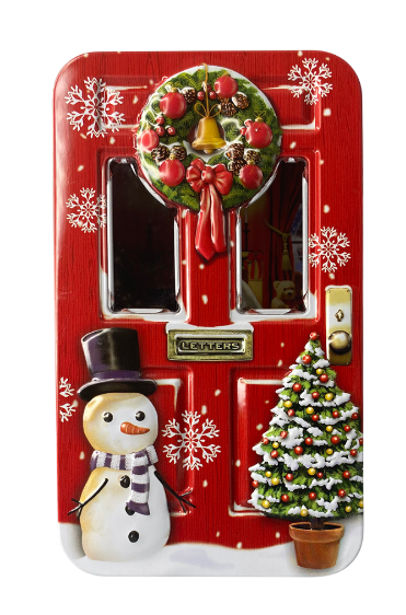 Jule kagedåse rød dør