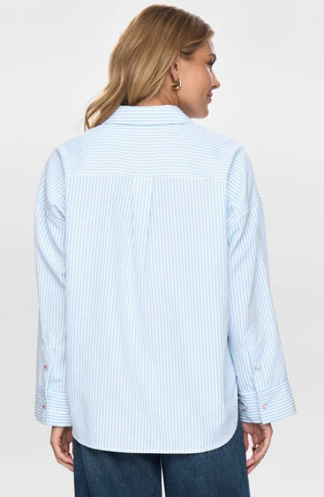 Nümph Nuashley Embroidery LS Shirt Airy Blue