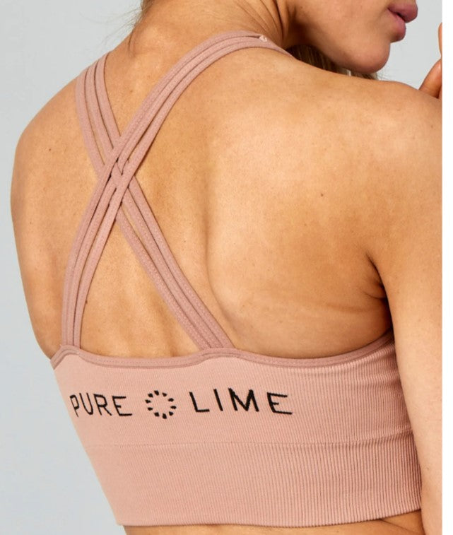 Purelime Seamless Rib Top rose