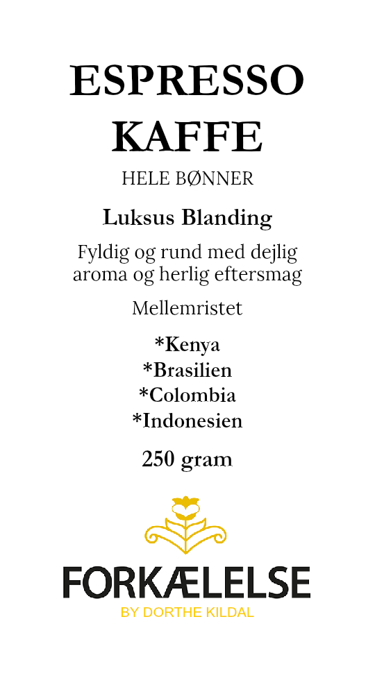 Espresso kaffe hele bønner