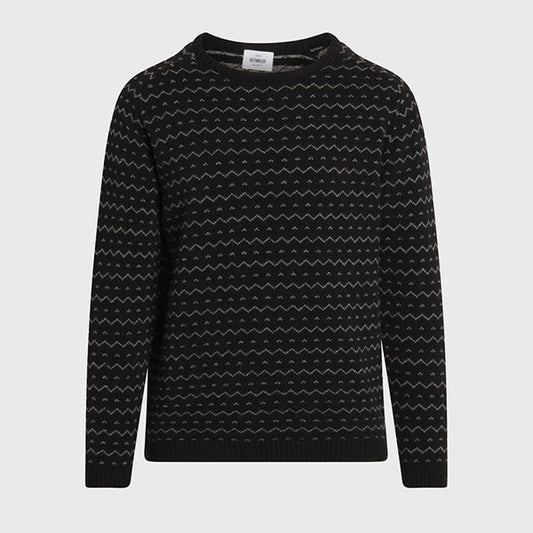 Klitmøller Collective Sweater, Jesper sort/lys grå