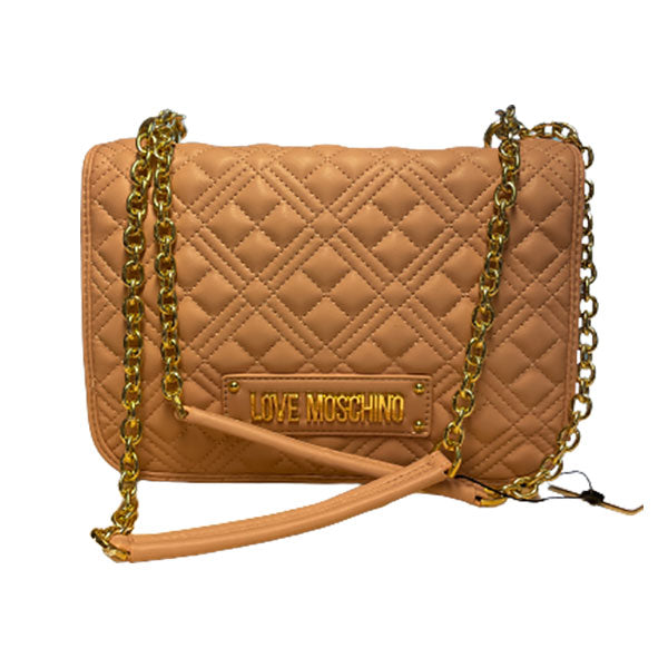 Love Moschino rosa og guld quilted lædertaske