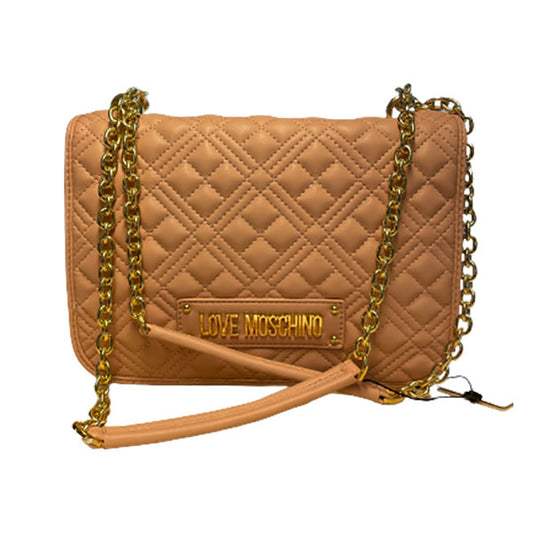 Love Moschino rosa og guld quilted lædertaske