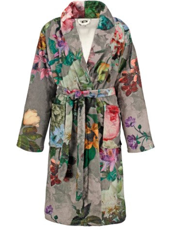 Essenza Fleur velour badekåbe grå