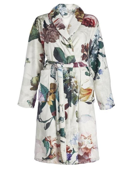 Essenza Fleur badekåbe ecru med blomster