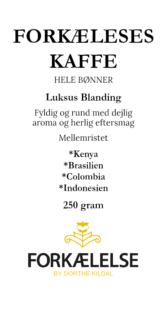 Forkælelses kaffe hele bønner