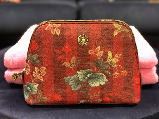 Pip Studio toilettaske bordeaux med blomster