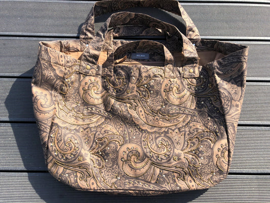 Mos Mosh weekendtaske camel/guld/sort