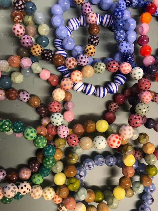 Glas perle armbånd fra Art & Craft