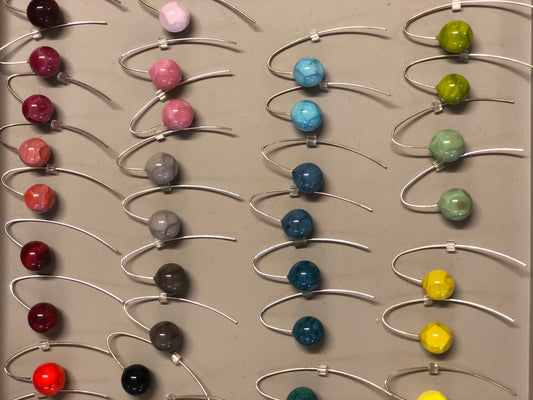 Glas øreringe fra Art & Craft