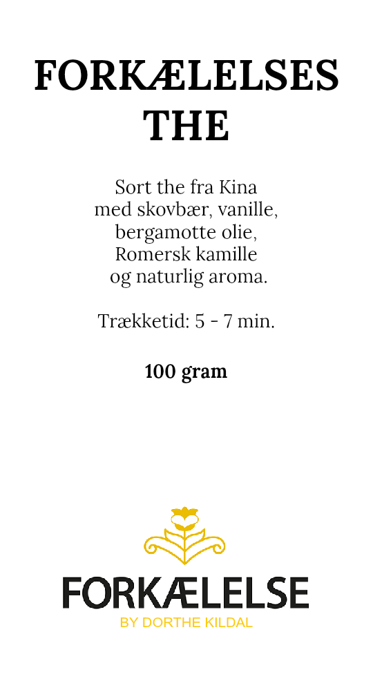 Sort forkælelses the