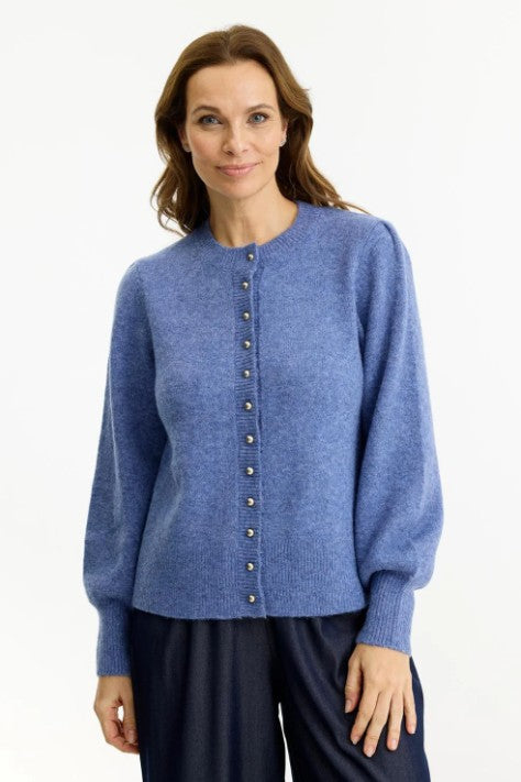 IN Front Women Pearl cardigan Navy