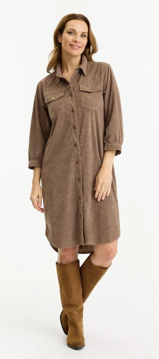 IN Front Women Mallery dress Cafe Latte
