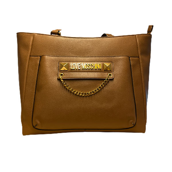 Love Moschino brun læder håndtaske