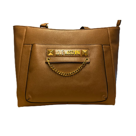 Love Moschino brun læder håndtaske