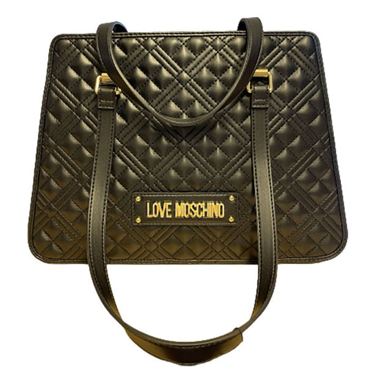 Love Moschino sort quilted læder håndtaske