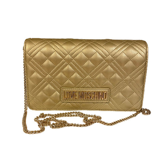 Love Moschino guld læderhåndtaske