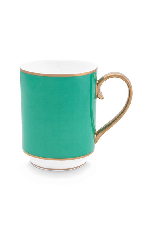 Pip Studio large mug with ear Chique Gold-Green 350 ml.