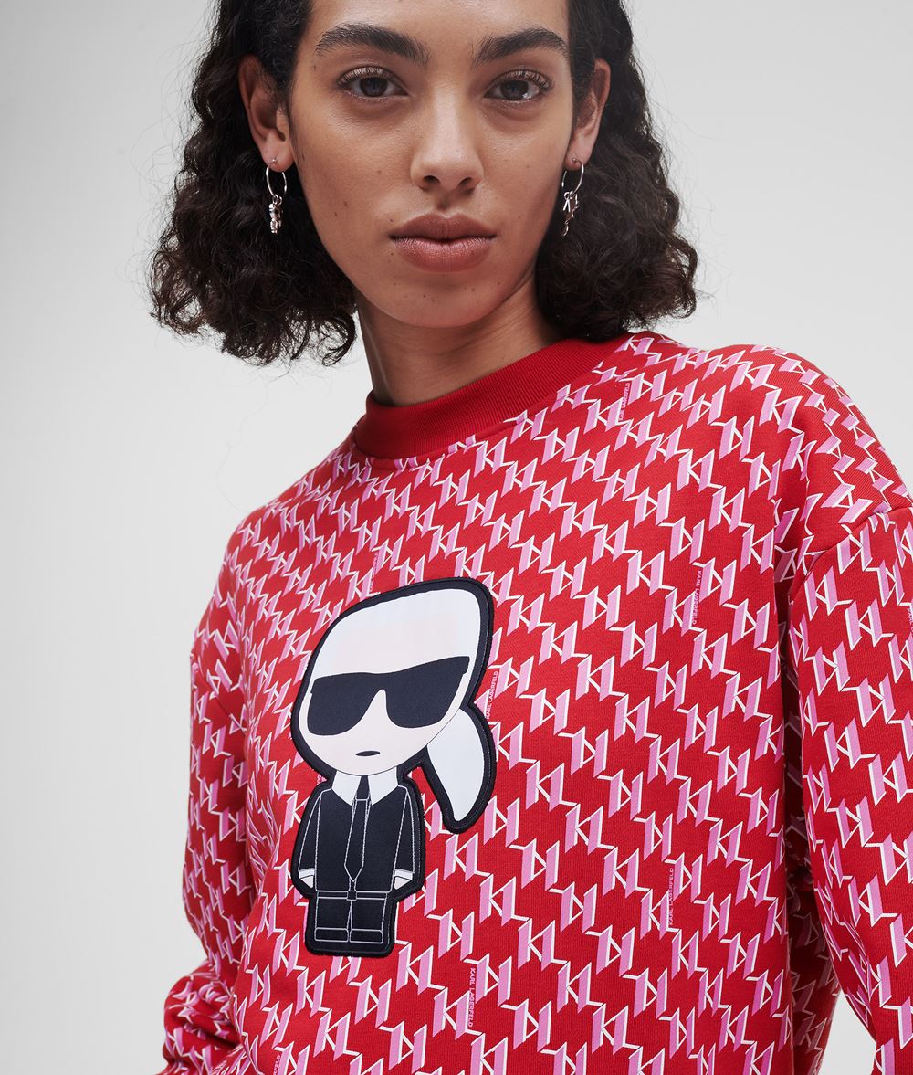 Karl Lagerfeld monogram sweat shirt rød