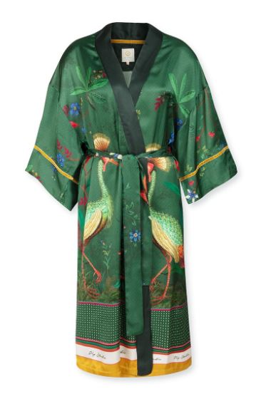 Pip Studio kimono birds in love green